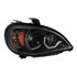 31255 by UNITED PACIFIC - Projection Headlight Assembly - RH, Black Housing, High/Low Beam, H7/H1/3157 Bulb, with Signal Light and LED Position Light Bar