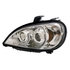 31256 by UNITED PACIFIC - Projection Headlight Assembly - LH, Chrome Housing, High/Low Beam, H7/H1/3157 Bulb, with Signal Light and LED Position Light Bar