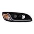 31240 by UNITED PACIFIC - Projection Headlight Assembly - RH, Black Housing, High/Low Beam, H7/H1/3157 Bulb, with Signal Light and Amber LED Dual Mode Light Bar