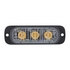 36852B by UNITED PACIFIC - Multi-Purpose Warning Light - Rectangular Rounded Corner, 3 High Power LED, 12-24V, Super Thin, Amber