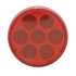 39985 by UNITED PACIFIC - 7-LED Single Function 2" Round Clearance/Marker Light, Red LED, Red Lens