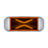 36819 by UNITED PACIFIC - Clearance/Marker Light - 4 LED Saber, Amber LED/Amber Lens, Rectangle Design, With Chrome Bezel