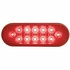 38121BRK by UNITED PACIFIC - Brake/Tail/Turn Signal Light - 12 LED 6" Oval Reflector, Kit, Red LED/Red Lens