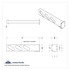 30227 by UNITED PACIFIC - Light Bar Bracket - Chrome, Flange Mount Rear Light Bar, with Six Oval Light Cut-Outs