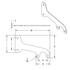 A5013 by UNITED PACIFIC - Black Painted Steel Tail Light Bracket For 1953-56 Ford Truck