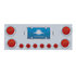 34666 by UNITED PACIFIC - Light Panel - Stainless Steel, Rear, Center, with LED 4" Reflector Lights & 2" Lights, Red LED/Lens