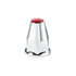 10071 by UNITED PACIFIC - Wheel Lug Nut Cover Set - 33mm x 2- 3/4", Red Reflector, with Flange, Push-On Style