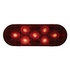 36855BRK by UNITED PACIFIC - Brake/Tail/Turn Signal Light - 7 LED Oval, Kit, Red LED/Red Lens