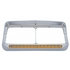 32502 by UNITED PACIFIC - Headlight Bezel - Sequential, LED, Rectangular, Dual, with Visor, Amber LED/Amber Lens