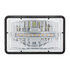 31151 by UNITED PACIFIC - Headlight - RH/LH, 4 x 6", Rectangle, Chrome Housing, High Beam, with Amber 9 LED Position Light