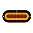 36954 by UNITED PACIFIC - Turn Signal Light - 22 LED 6" Oval Flange Mount "Glo", Amber LED/Amber Lens