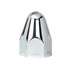 10045 by UNITED PACIFIC - Wheel Lug Nut Cover Set - 1-1/2" x 2-3/4", Chrome, Plastic, Bullets, Push-On Style