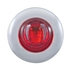 37143 by UNITED PACIFIC - Clearance/Marker Light - with Bezel, 2 LED, Mini, Red LED/Red Lens