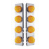 31974 by UNITED PACIFIC - Air Cleaner Light Box Panel - 8 Cutouts, 17 Amber LED/Lens, Watermelon Lights