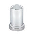10117CB by UNITED PACIFIC - Wheel Lug Nut Cover Set - 33mm x 3 3/16", Chrome, Plastic, Pointed, with Flange, Push-On Style