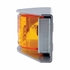 36014 by UNITED PACIFIC - Clearance/Marker Light, Narrow Rail, Incandescent, Amber Lens, Gray Housing, Flat Back Design