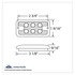 39334 by UNITED PACIFIC - Auxiliary Light - Carded, 6 LED, Amber LED, Clear Lens, Dual Function