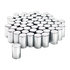 10013CB by UNITED PACIFIC - Wheel Lug Nut Cover Set - Box of 60, 33mm x 3-1/2" Chrome, Plastic, Cylinder, Thread-On