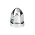 10049 by UNITED PACIFIC - Wheel Lug Nut Cover Set - 33mm x 2 3/4", Chrome, Plastic, Bullet, with Flange, Push-On Style