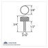 23833 by UNITED PACIFIC - Dash Panel Screw - Dash Screw, Small, with Clear Diamond, for Peterbilt