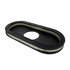 110290 by UNITED PACIFIC - Air Cleaner - Oval, Aluminum, Ribbed, Black Powdercoated, Paper Element