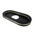 110290 by UNITED PACIFIC - Air Cleaner - Oval, Aluminum, Ribbed, Black Powdercoated, Paper Element, for Single 4 Barrel Carburetor