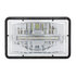 31152 by UNITED PACIFIC - Headlight - RH/LH, 4 x 6", Rectangle, Chrome Housing, Low Beam, with White 9 LED Position Light