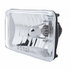31390 by UNITED PACIFIC - Crystal Headlight - RH/LH, 4 x 6", Rectangle, Chrome Housing, High Beam, 9007 Bulb, Includes 9007 Bulb Adapter Plug