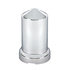 10117 by UNITED PACIFIC - Wheel Lug Nut Cover Set - 33mm x 3 3/16", Chrome, Plastic, Pointed, with Flange, Push-On Style