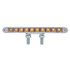 39202 by UNITED PACIFIC - Light Bar - Double Face, Pedestal, Stop/Turn/Tail Light, Amber and Red LED, Clear Lens, Chrome/Plastic Housing, 10 LED Light Bar