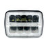 34122 by UNITED PACIFIC - Headlight - 9 High Power, RH/LH, 5 x 7" Rectangle, Black Housing, High/Low Beam, with 6 Bright White LED Position Light Bar