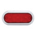 38900B by UNITED PACIFIC - Brake/Tail/Turn Signal Light - 10 LED 6" Oval Flange Mount, with Bezel, Red LED/Red Lens