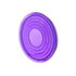 37060 by UNITED PACIFIC - Dome Light Lens - Round Map, for 2006+ Peterbilt, Purple