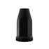 10551B by UNITED PACIFIC - Wheel Lug Nut Cover - 33mm x 4", Black, Tall, with Flange, Thread-On