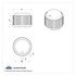 41078 by UNITED PACIFIC - A/C Control Knob - A/C Control Dial Knob, for Freightliner