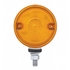 39432 by UNITED PACIFIC - Single Face LED Marker Light - Assembly, Dual Function, 15 LED, Amber Lens/Amber LED, Chrome-Plated Steel, 3" Lens, Round Design