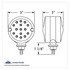 37484 by UNITED PACIFIC - Marker Light - Reflector, Double Face, LED, Assembly, Dual Function, 15 LED, Clear Lens/Amber LED, Chrome-Plated Steel, 3" Lens, Round Design