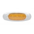 37647 by UNITED PACIFIC - Clearance/Marker Light, Amber LED/Amber Lens, with Chrome Bezel, 3 LED