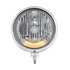 32557 by UNITED PACIFIC - Guide Headlight - 682-C Style, RH/LH, 7", Round, Polished Housing, H4 Bulb, with 6 Amber Auxiliary LED Dual Mode Light