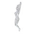 C5036-3 by UNITED PACIFIC - Grab Handle - Chrome, Nude Lady Shape