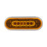 36570 by UNITED PACIFIC - Turn Signal Light - 22 LED, 6" Oval, Abyss Lens Design, with Plastic Housing, Amber LED/Amber Lens