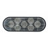 36857 by UNITED PACIFIC - Brake/Tail/Turn Signal Light - 7 LED, Oval, Red LED/Clear Lens