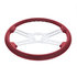 88280 by UNITED PACIFIC - Steering Wheel - 18" Vibrant Color 4 Spoke Steering Wheel - Candy Red