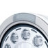 31575 by UNITED PACIFIC - Headlight - 1 High Power, LED, RH/LH, 7 in. Round, Polished Housing, with Bullet Style Bezel, with Single Function 4 Amber LED Signal Light with Clear Lens