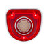 CBL6851LED by UNITED PACIFIC - Back-Up Light - LED, Red Lens, with Stainless Steel Trim, for 1968 Chevy Caprice & Impala