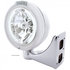 32483 by UNITED PACIFIC - Headlight - RH/LH, 7", Round, Chrome Housing, H4 Bulb, with 34 Bright White LED Position Light and 4 Amber LED Dual Mode Signal Light, Clear Lens