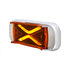 36819 by UNITED PACIFIC - Clearance/Marker Light - 4 LED Saber, Amber LED/Amber Lens, Rectangle Design, With Chrome Bezel