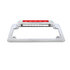 110205 by UNITED PACIFIC - License Plate Frame - Chrome Motorcycle, with 3rd Brake Light, Red LED/Red Lens