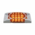 36893 by UNITED PACIFIC - Clearance/Marker Light, with Chrome Bezel, 16 LED, Reflector, Amber LED,/Amber Lens