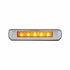 110265 by UNITED PACIFIC - License Plate Light - Chrome, with Amber LED Auxiliary Light, Amber LED/Amber Lens